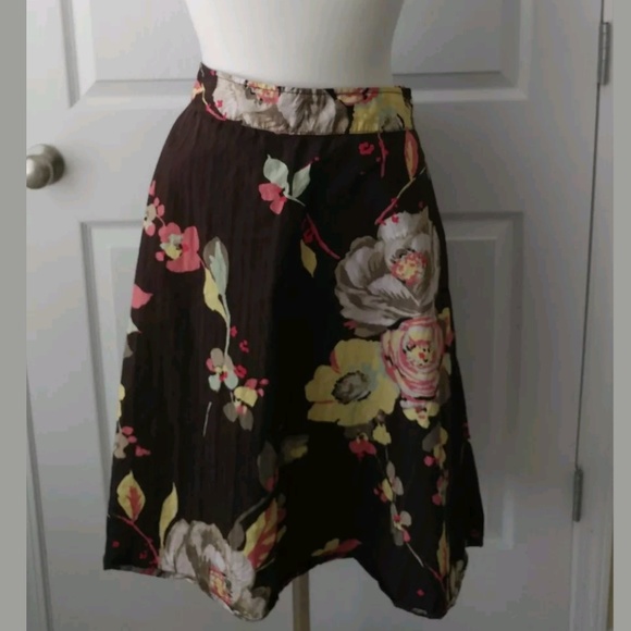 Tommy Hilfiger Women's Skirt Brown Floral - Picture 6 of 8